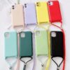 2.5MM Copy Silicone Case With Rope IP 15 - Light Blue