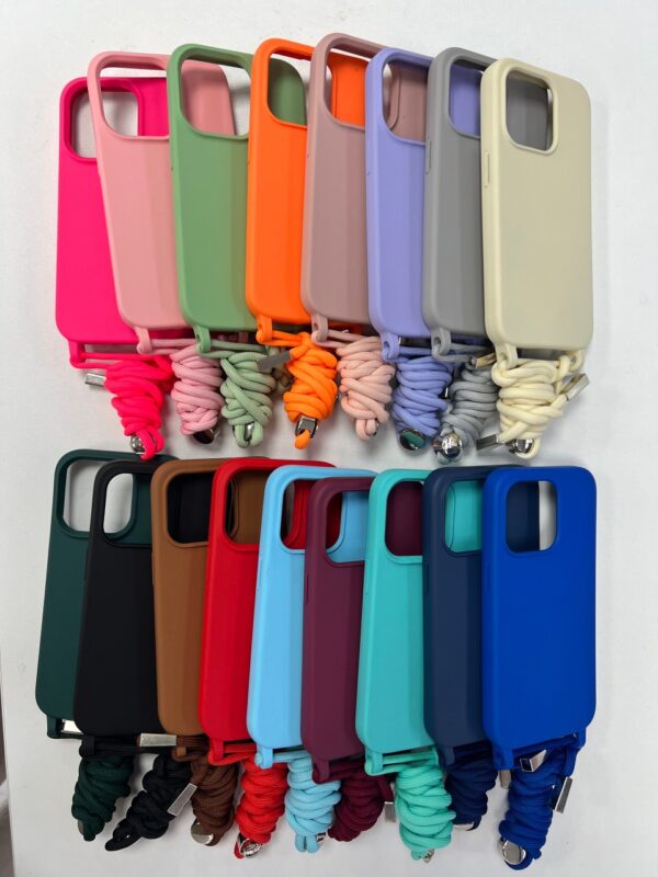 2.5MM Copy Silicone Case With Rope IP 15 - Light Blue