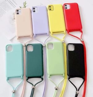 2.5MM Copy Silicone Case With Rope IP 15 - Light Blue