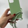 2.5MM Copy Silicone Case With Rope IP 15 - Light Blue