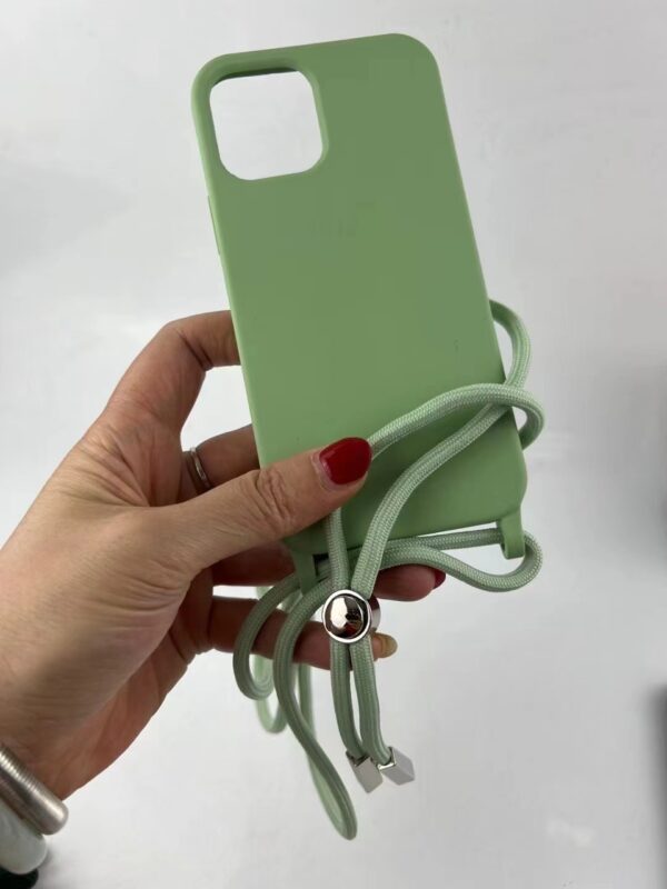 2.5MM Copy Silicone Case With Rope IP 15 - Light Blue