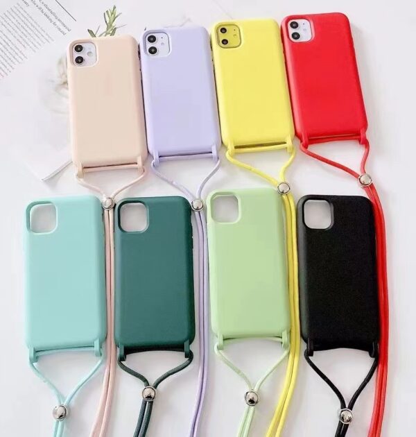 2.5MM Copy Silicone Case With Rope IP 15 - Light Blue
