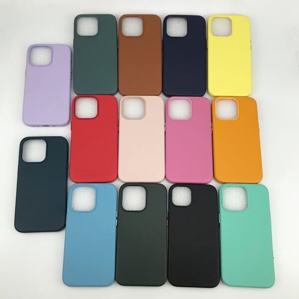 2000947155397-4 Leather Magnetic Case Without IC Notification IP 16 Dark Cherry