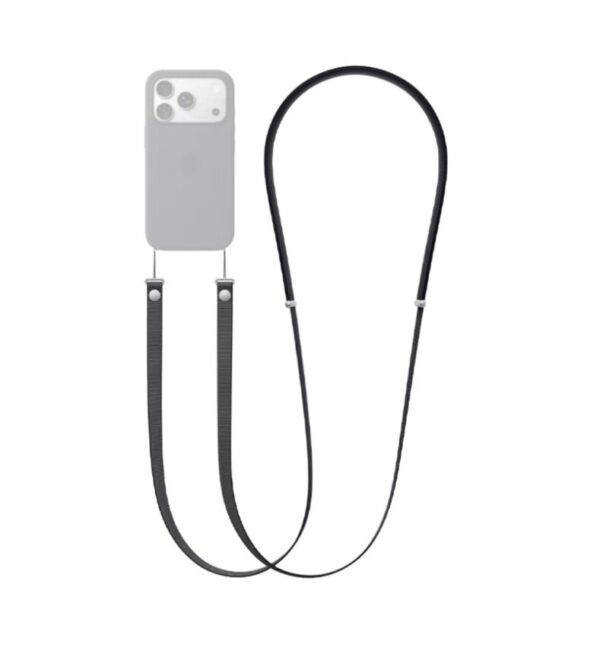 Lanyard crossbody adjustable neck hanging magnetic cloth rope Gray