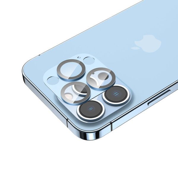3-42 Hoco 3D Metal frame flexible lens film for iP13 Pro/13 Pro Max(A18) sierra blue