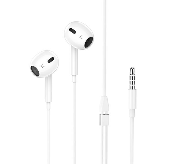 4-11 Hoco M1 Max crystal earphones with mic white