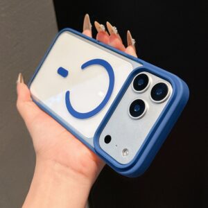 Acrylic Case with Magsafe (big hole) IP 17 PM Dark blue