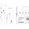 Hoco M101 Max Crystal grace Type-C wire-controled digital earphones with microphone white