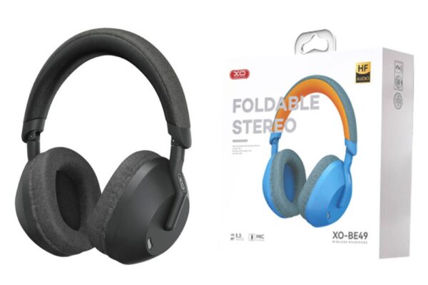 XO BE49 Qiyue ANC Noise Canceling Folding Headband Bluetooth Headset Black