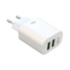 XO L85C EU double USB 2.4A Charger with Type-c cable White