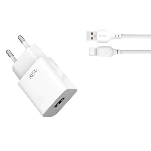 XO L99 EU 2.4A USB charger with Micro cable White