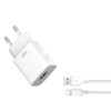 XO L99 EU 2.4A USB charger with TYPE-C cable White