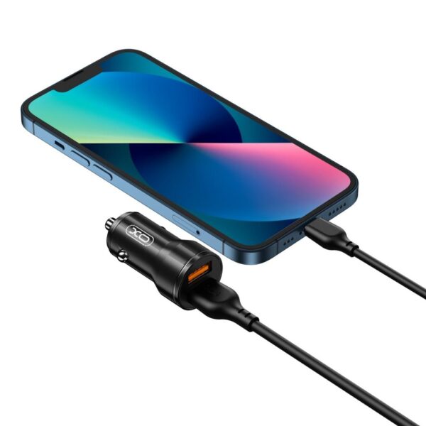 XO CC48 Smart Dual USB Metal Universal Car Charger Black