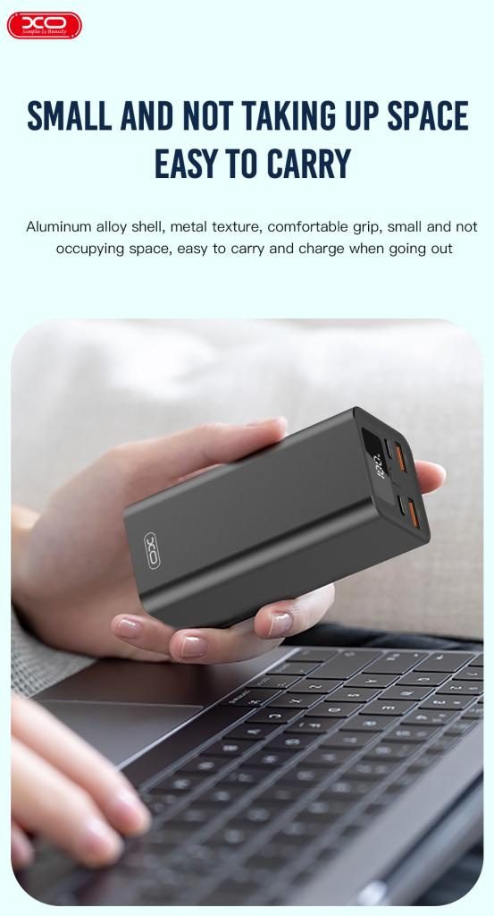 XO PB97 PD65W power bank for Laptop 20000mAh Black