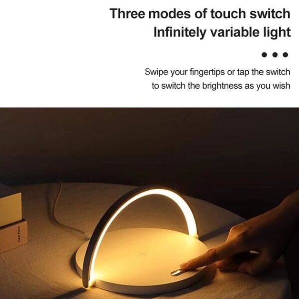 6920680832743-3 XO WX030 15W Wireless Charger + Night Light + Mobile Phone Holder 3 in 1 White