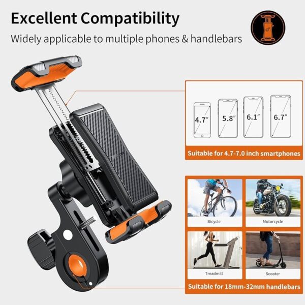 XO C113 Bicycle/Motorcycle Phone Holder Black