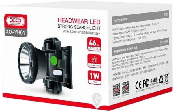 XO YH01 600mah outdoor light Black