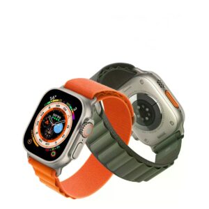 XO BT05B Alpine Woven Nylon Band Watch 42/44/45/49mm Universal Watch Band Olive green