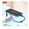 6920680840076 XO NB-Q248B Suluo Series Portable Silicone Type-c to Type-C 60W Data Cable L=25cm Strip Cable Black