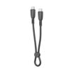 6920680840076-2 XO NB-Q248B Suluo Series Portable Silicone Type-c to Type-C 60W Data Cable L=25cm Strip Cable Black