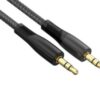 XO NB-R241C 3.5mm to 3.5MM Transparent audio cable Black