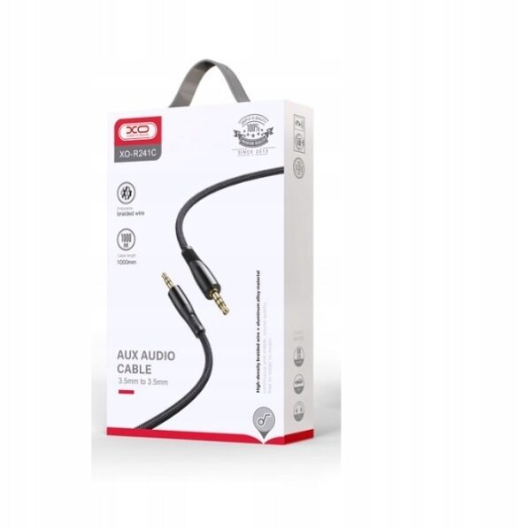 XO NB-R241C 3.5mm to 3.5MM Transparent audio cable Black