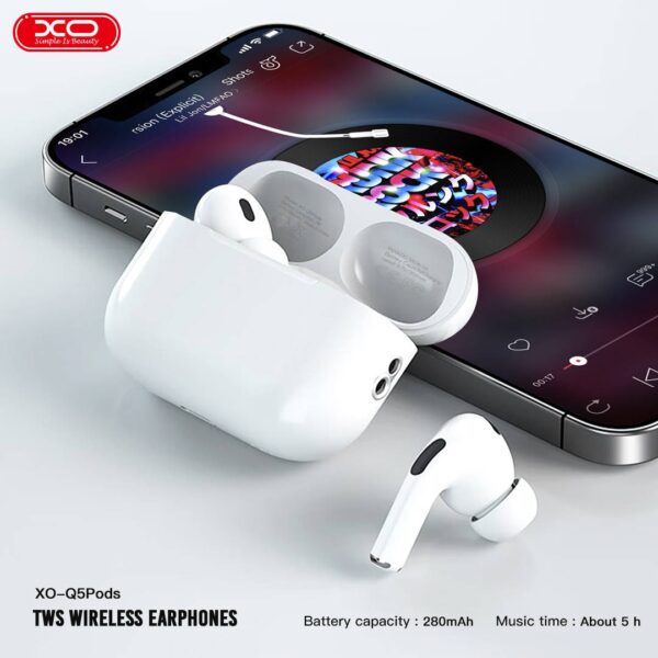 6920680843008-4 XO Q5Pods Bluetooth headset (full functions) White