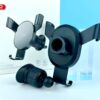 XO C126 Mirror face gravity air outlet latch bracket Sliver+Black