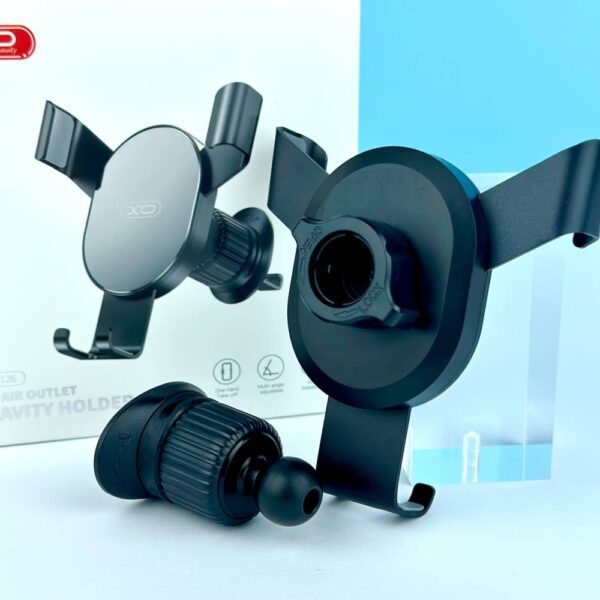 XO C126 Mirror face gravity air outlet latch bracket Sliver+Black