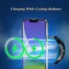 6920680845491-2 XO SL05 Magnetic suction heat sink with universal clip, temp display, wireless charging Black