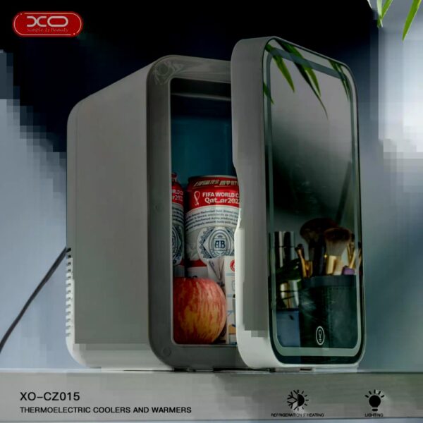 6920680846016-5 XO CZ015 Home and car dual use Thermoelectric containers with makeup mirror, 8-inch White(EU)