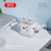 XO WL20 (EU) 20W fast charging square plug 4AC jack+USB-A+1USB-C White+Gray