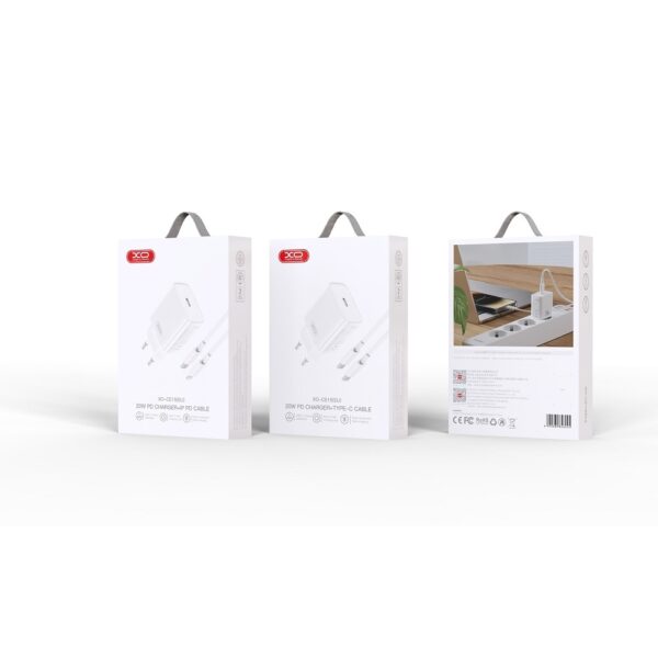 XO CE15 (EU) PD20W USB-C fast charging charger (Materials are CE certified) White