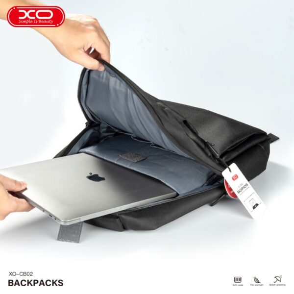 XO CB02 15.6" Computer Shoulder Bag Black (Side USB Port, Quick Charge) Black