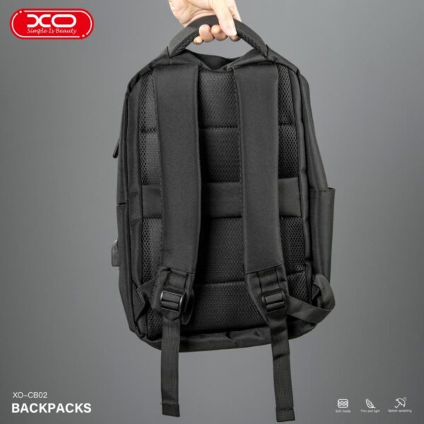 XO CB02 15.6" Computer Shoulder Bag Black (Side USB Port, Quick Charge) Black