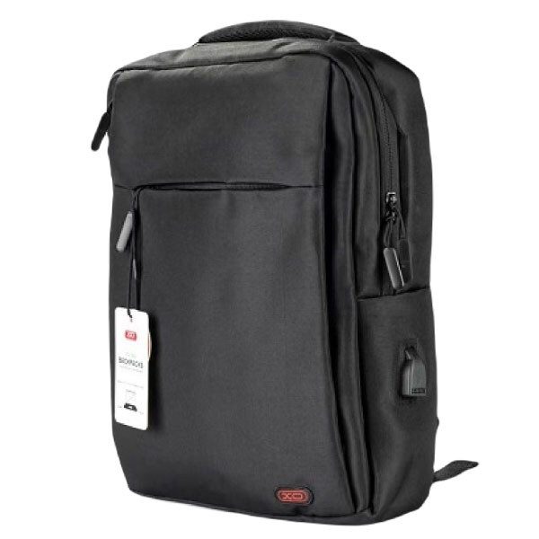 XO CB02 15.6" Computer Shoulder Bag Black (Side USB Port, Quick Charge) Black
