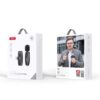 6920680848669-3 XO MKF08A Type-C One-Touch Low Latency Wireless Lavalier Microphone Black
