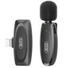 XO MKF08B Lightning One-Touch Low Latency Wireless Lavalier Microphone Black