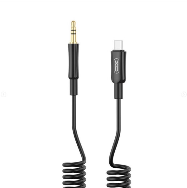 6920680848744 XO NB-R255B Type-c TO 3.5 Spring Audio Cable Black