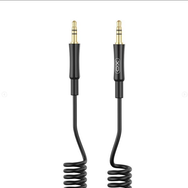 XO NB-R255C 3.5 TO 3.5 Spring Audio Cable Black