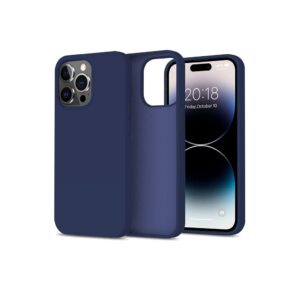XO K10B iP15 Pro Max 6.7" Conventional Liquid Silicone Phone Case Dark Blue