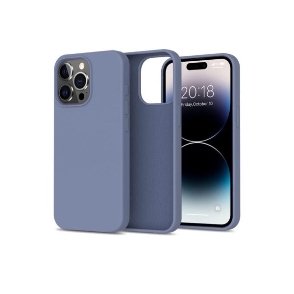 XO K10B iP15 Pro Max 6.7" Conventional Liquid Silicone Phone Case Far Peak Blue