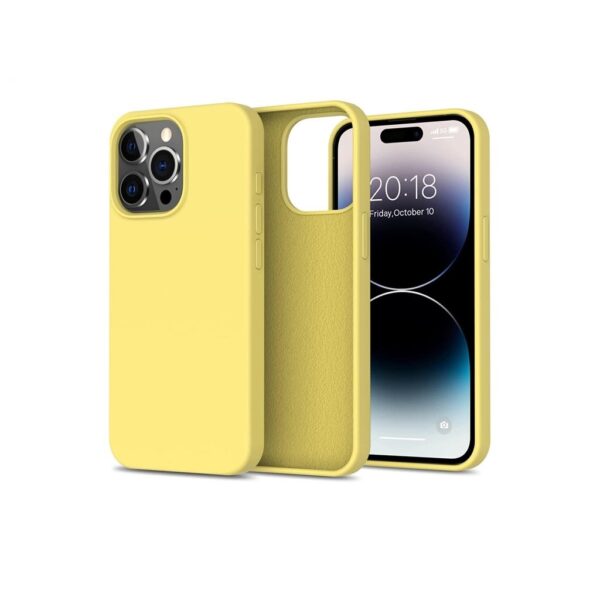 XO K10B iP15 plus 6.7 " Conventional Liquid Silicone Phone Case Yellow