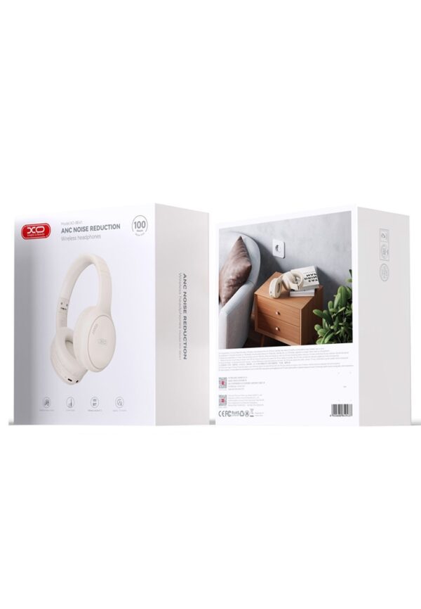 XO BE41 Star Mist ANC Noise Cancelling Folding Headband Bluetooth Headset  White