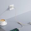 6920680853809-2 XO NB-Q262 Type-c to ip (27W)+Type-c (60W) 1 to 2 True Silicone Data Cable 1.2m metre beige