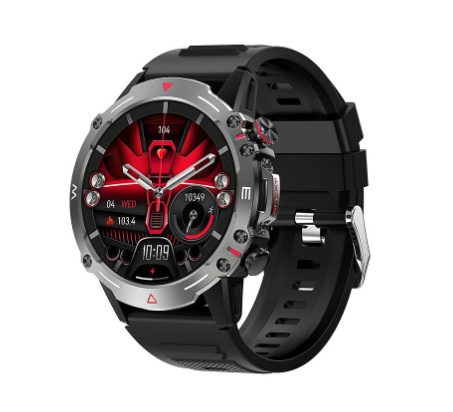 XO J7 AMOLED Screen Square Star Magnetic Round Smart Sports Talking Watch Black