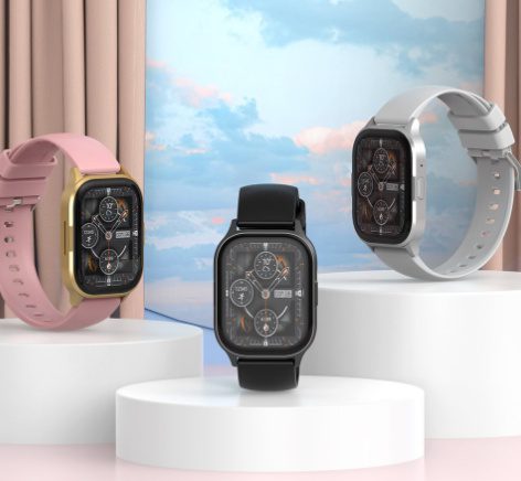 6920680856251-2 XO J10 AMOLED Screen Star Mist Magnetic Square Smart Sports Talking Watch Black