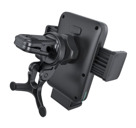 6920680856619-2 XO WX041 Dual Arm Air Outlet 15W Wireless Charger Black Black