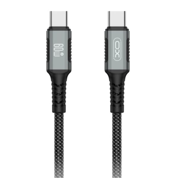 XO NB-Q267 Magnetic Braided Type-c to Type-c 60W Data Cable 1M Black