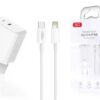 XO L145 20W USB-C+L Port Bi-directional Reverse Charger Fast Charger White